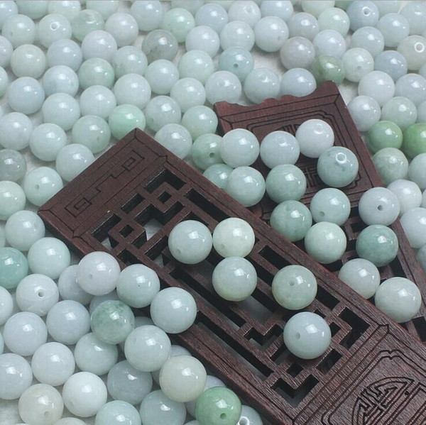 10mm(500pcs/lot) A natural genuine A myanmar jadeite jadeite beads round beads DIY jewelry accessories jade loose beads wholesale