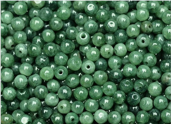 Fast Shopping! (5-6MM )Natural emerald Burmese Jade green jade beads ice round bead DIY bracelet necklace Loose Beads 200pcs/lot