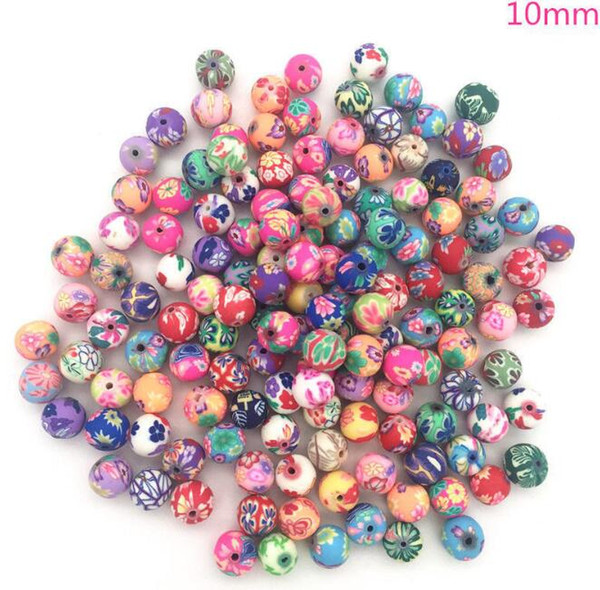 Hot sale Polymer clay beads mixed color 10mm clay jewelry fittings clay loose beads Fit Bracelet Necklace 200pcs/lot