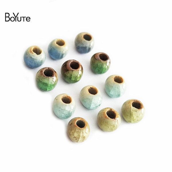 BoYuTe 100Pcs 6MM Ceramic Beads Handmade Materials Diy Beads Porcelain Ceramic Jewelry Beads for Jewelry Making