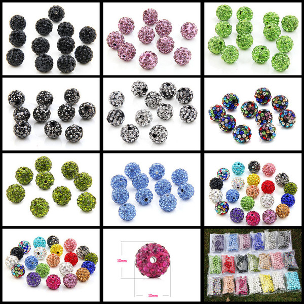 28 Colors 10mm Ceramic&Rhinestone Beads Luxury Beads for Jewelry Making DIY Jewelry for Women Mens Bracelet Necklace Choker