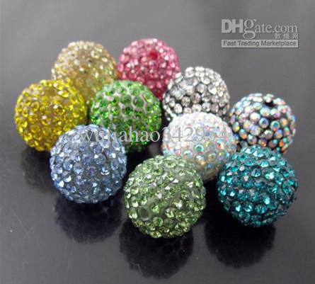 Mixed wholesale - 100pcs 10 mm crystal beads Shambhala disco ball DIY beads jewelry fittings