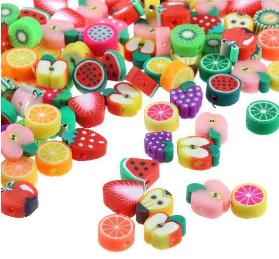 beads Fruit slices manufacturers shot ls more color 10 mm thick slices Fruit cartoon series stud earrings DIY accessories arts and crafts