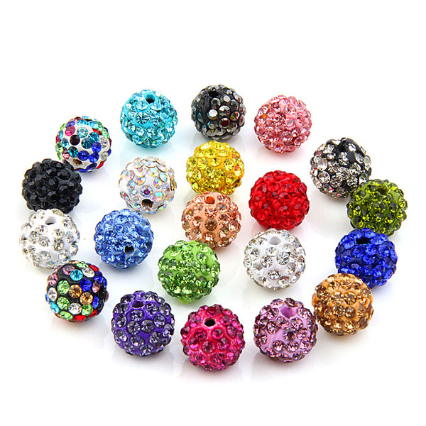 28 Colors 10mm Ceramic&Rhinestone Beads Jewelry Making Supplies DIY Jewelry for Women Mens Bracelet Necklace Choker Bracciali