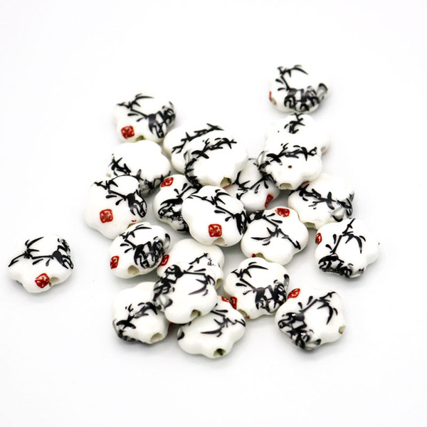 15mm hole 3mm 40pcs Mixed color Porcelain Ceramic Beads,Star Spacer Beads Fit Jewelry 200pcs/lot