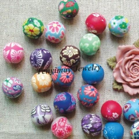 14mm Polymer Clay Beads Wholesle 500pcs Mixed Color Fashion Clay Jewelry Accessory Free Shipping