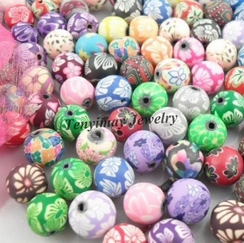 12mm Clay Beads Mixed Color Fashion Clay Jewelry Accessory Free Shipping 500pcs