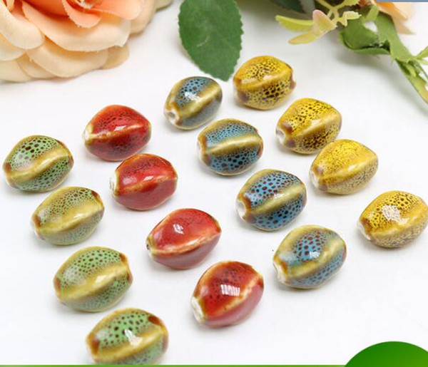 50 pcs 15mm, hole size about 2mm Porcelain Beads,mixed color,ceramic DIY loose beads jewelry finding free shipping