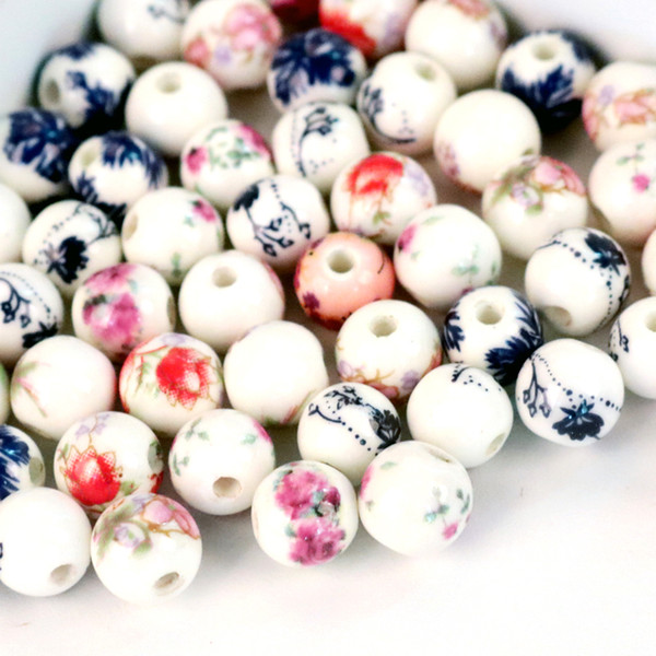 Ceramic Colorful Flower Beads 500PCS/LOT 8mm for DIY/Handmade Fashion Bracelet Necklace Jewelry Making Hot Sales