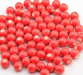 8mm Porcelain Beads, solid color,DIY accessories ceramic loose beads,round shape,sold per bag of 50 pcs