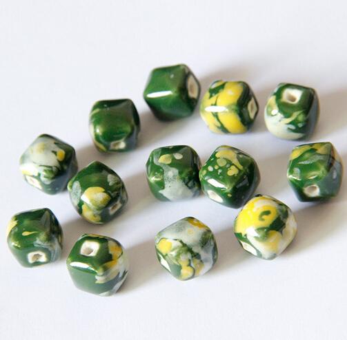 free shipping Porcelain Beads, mixed colors,DIY accessories ceramic loose beads, sold per bag of 100 pcs