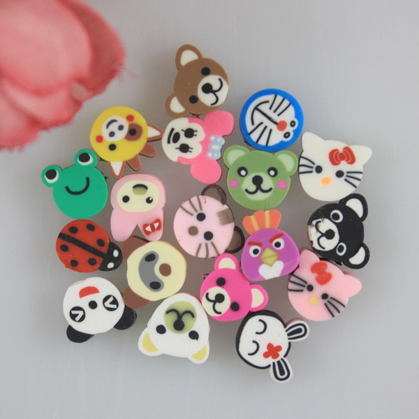 Wholesale 100 Pieces Of Pack Mixed Color FIMO Polymer Clay Animal Pattern Charm Spacer Beads Kid Jewelry