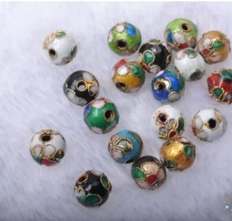 Wholesale - 50pcs 10mm color mixing Cloisonne Beads beads beads DIY jewelry accessories