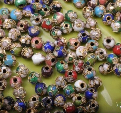 Wholesale - 200pcs 6mm color mixing Cloisonne Beads beads beads DIY jewelry accessories