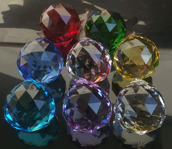 20mm Assorted K9 Crystal Faceted Ball Prism Chandelier Replacement Garland Pendants