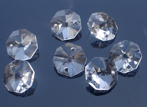 Crystal Octagon Beads 14mm/16mm/18mm/20mm/22mm/30mm/40mm Crystal Xmas Ornament Crystal Garland Prisms Chandelier Replacement