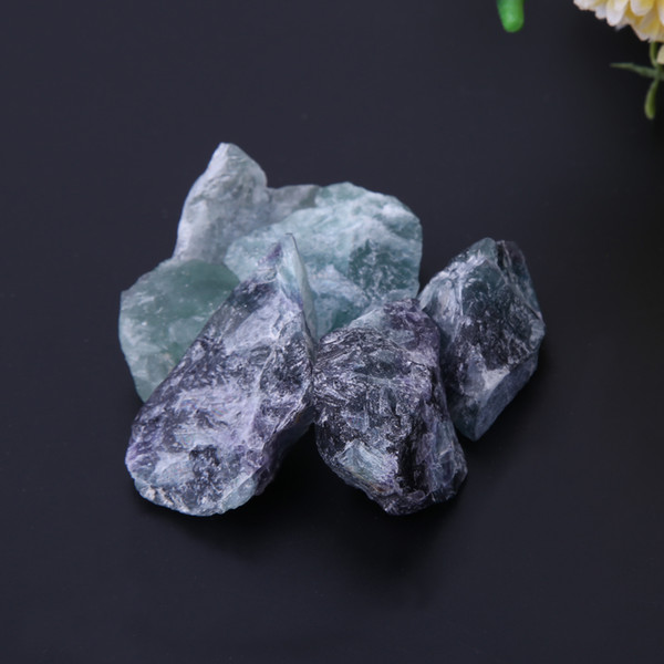 200g Natural Fluorite Crystal Stone Minerals Rock Gemstone Gem Specimen Natural Stones Craft for Planting Pot Fish Tank Decor