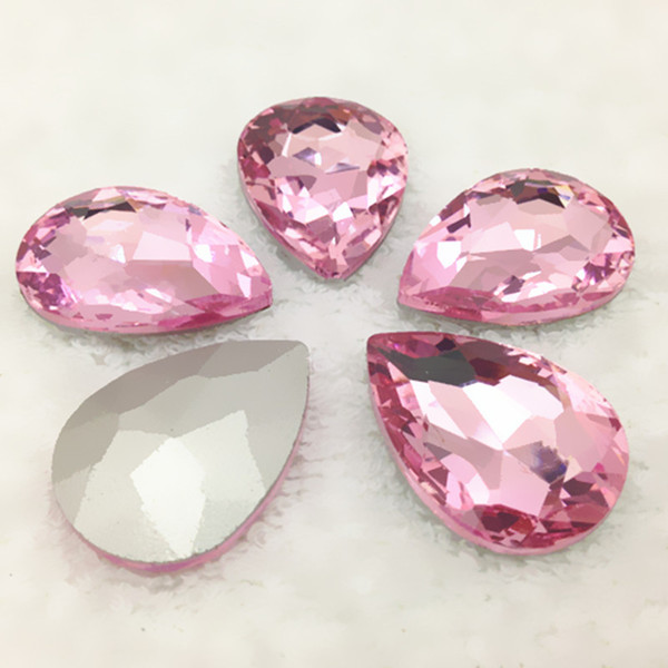 More colors U choose ~6x8mm 580pcs/bag/color Pear Drop Pointed Back Glass Crystal Teardrop Fancy Stones For Jewelry Making
