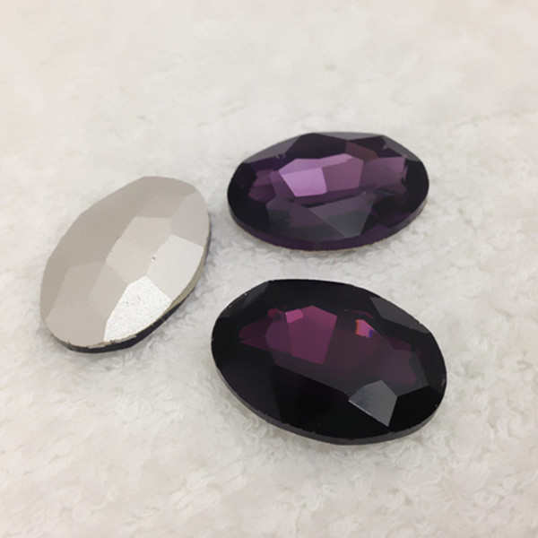 (can choose 10 colors) ,20x30mm 60pcs/color Oval Glass Rhinestone Crystal Pointback gems Decoration For Wedding dress /Bags