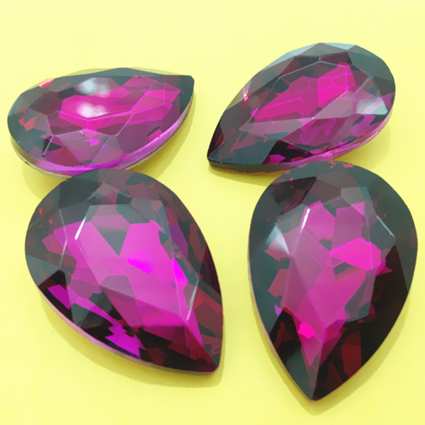 More colors U choose ~20x30mm 60pcs/bag/color Pear Drop Crystal Fancy Stone Point Back Teardrop/droplet Glass Stone For DIY Accessory