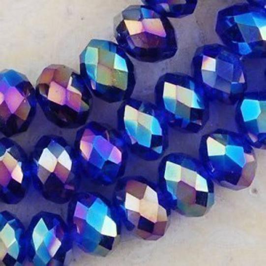 Free shipping 1000PCS wholesale Beautiful 4x6mm Blue AB Swarovski Crystal Gemstone Loose Beads bead