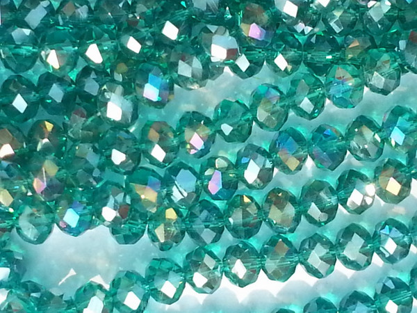 1000PCS wholesale 4x6mm Hole green AB Swarovski Crystal Gemstone Loose Beads bead