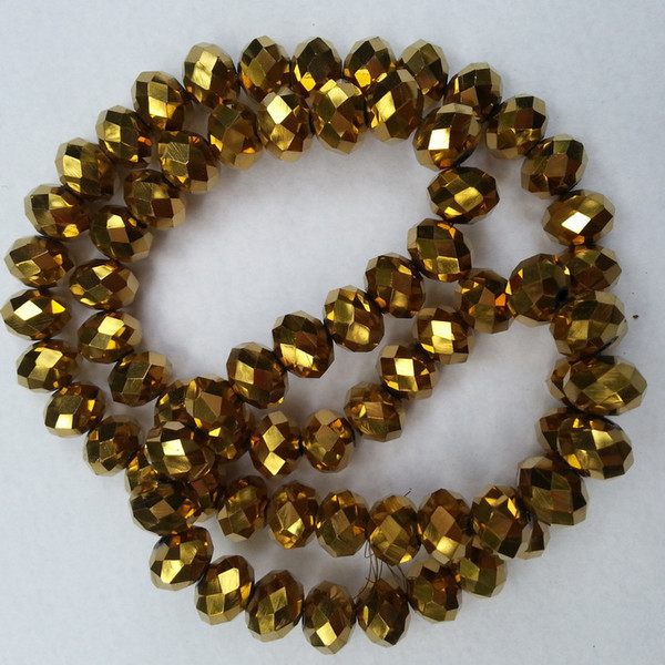 1000PCS wholesale 4x6mm gold AB Swarovski Crystal Gemstone Loose Beads bead