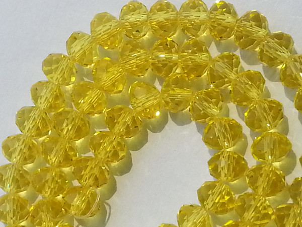 1000PCS wholesale 4x6mm yellow AB Swarovski Crystal Gemstone Loose Beads bead