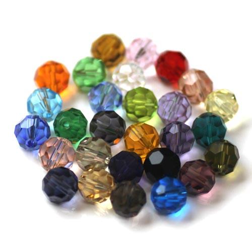 AAA2-C 2gross packed Top Quality ! 32 FACES Faceted CRYSTAL Glass Beads for Jewelry 11 COLORS Making Football beads Free Shipping