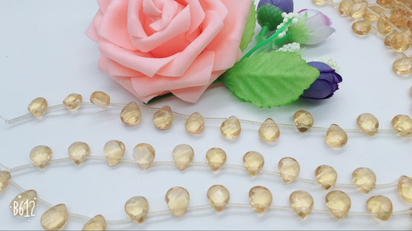 Popular adorn article 5 semi-finished necklace natural transparent flat fan water yellow crystal pearl earrings and bracelets