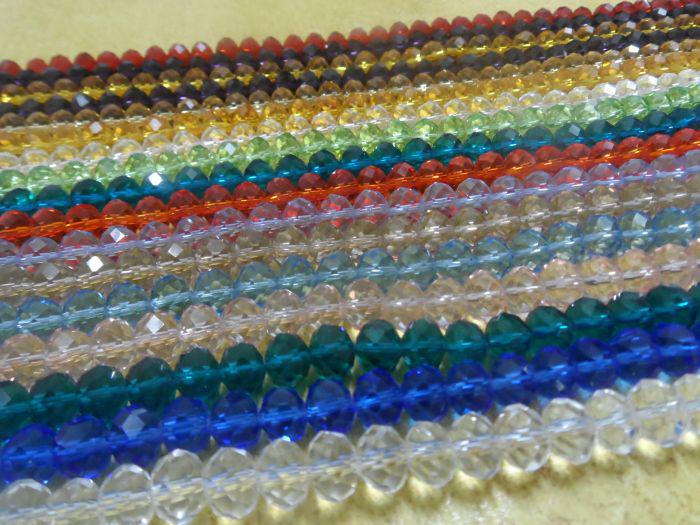 DIY Jewelry marking 100pcs mixed Color Loose 8mm Swarovski crystal Rondelle Beads lot