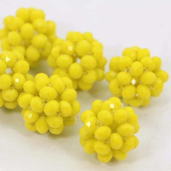 2019 Wholesale AAA Top Quality African Beads DIY Jewelry yellow Crystal Beads Balls Necklace Accessory 18 Colors Free Shipping