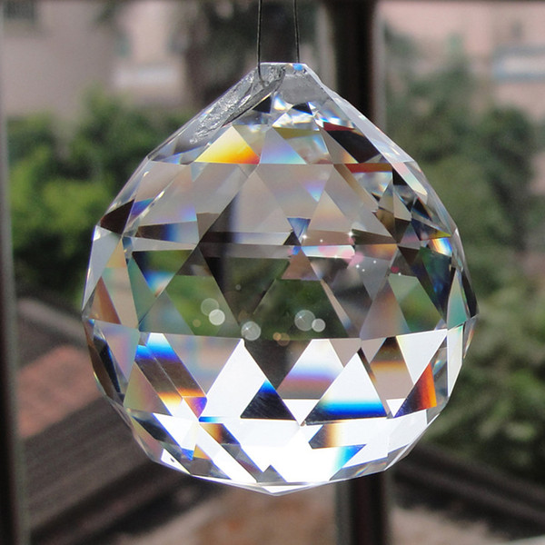 New Wonderful Hanging Clear Crystal Ball Sphere Prism Pendant Spacer Beads For Home Wedding Glass Lamp Chandelier Decoration