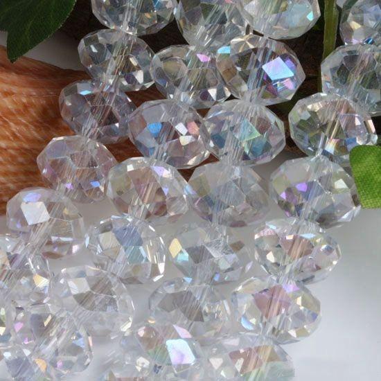 Beautiful 1000PCS wholesale loveliness 4x6mm white AB Swarovski Crystal Gemstone Loose Beads bead