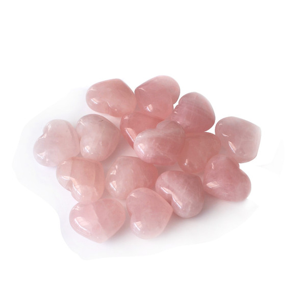 Heart-shaped Pink Natural Stone Beads Scattered Beads DIY Jewelry Popular Jewelry for Men and Women