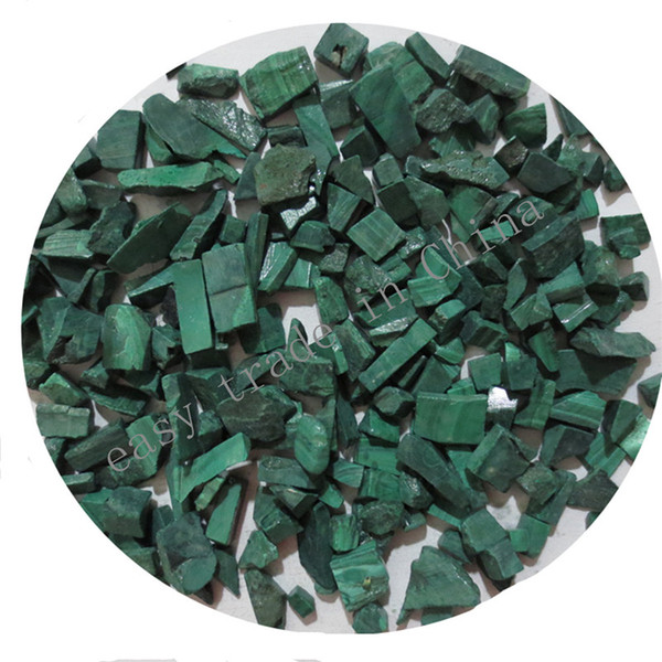 C62 200g 5-20mm Natural Unpolished Green Malachitet Quartz Stone Chips Gravels Aquarium Fish Tank Garden