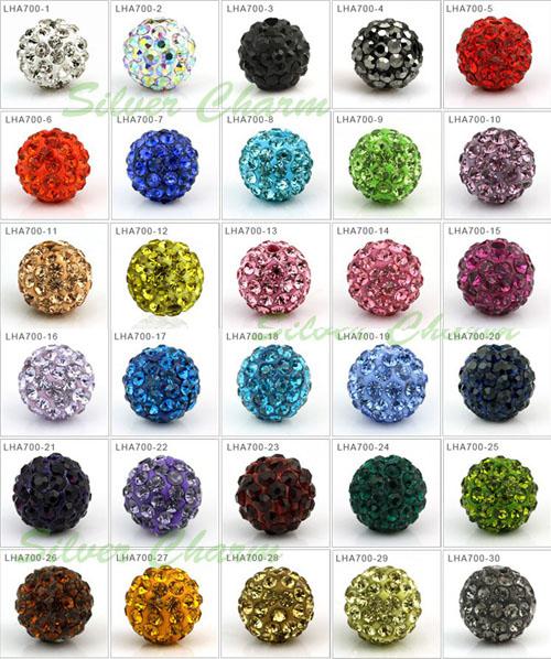 Little Loose Charm Beads Crystal Swarovski Elements Rhinestone Beads 10mm 70pcs/lot New Hot selling Muticolor