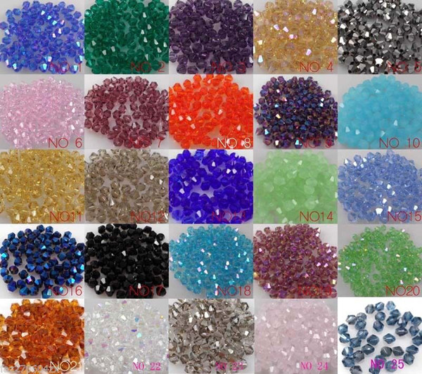 Wholesale 1000pcs/lot Free Shipping 4mm Bicone swarovski crystal spacer 5301# Beads DIY U Pick