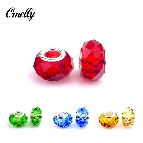 Colourful Clear Beads for Pandora Jewelry Making Loose Pandora Charms DIY Beads for Bracelet Wholesale in Bulk Low Price