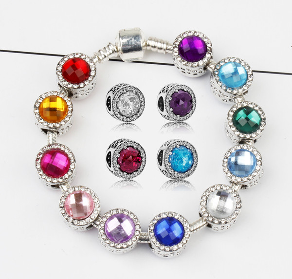 Mix Colorful Cat'S Eye Zircon Crystal Beads DIY Big Hole Beads Tangent Plane Crystal Beads String Accessories Free DHL D852L