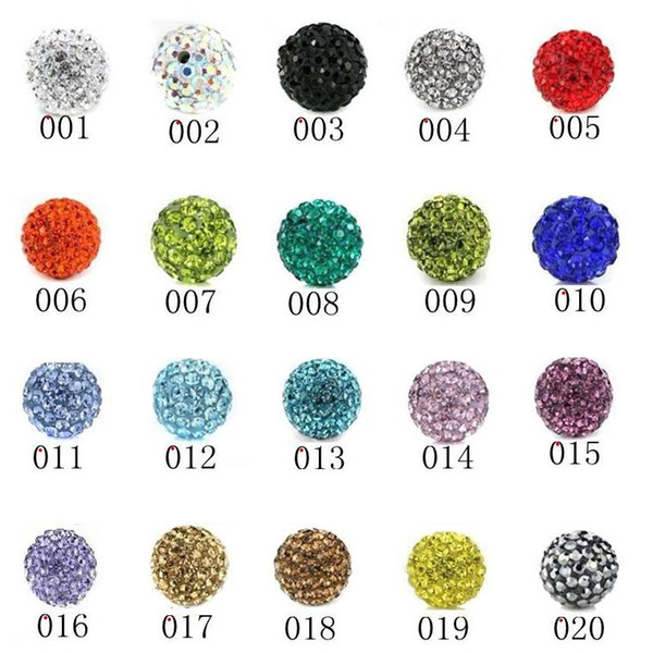 10mm Crystal Shambhala Beads Hot Sale New Fashion Mixed Color Micro Pave CZ Disco Ball Bead for Bracelet Necklace Wholesale 006KLF