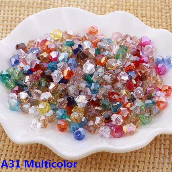 Wholesale 4mm Bicone Loose Crystal Beads 1000pcs For Jewelry Making Supplies Bracelet Necklace DIY Accessories