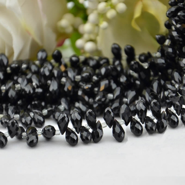 AAA quality tear drop crystals, 100pcs 6*12mm crystal glass beads, for DIY jewelry, 10 colors for choice