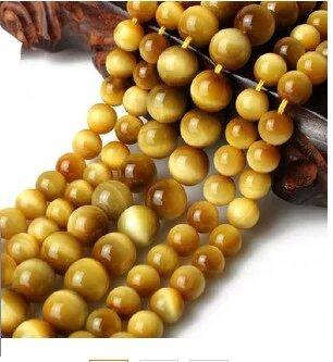 (280Pcs/lot)A + golden tiger eye Natural Crystal bead semi-finished products Loose Beads 6mm