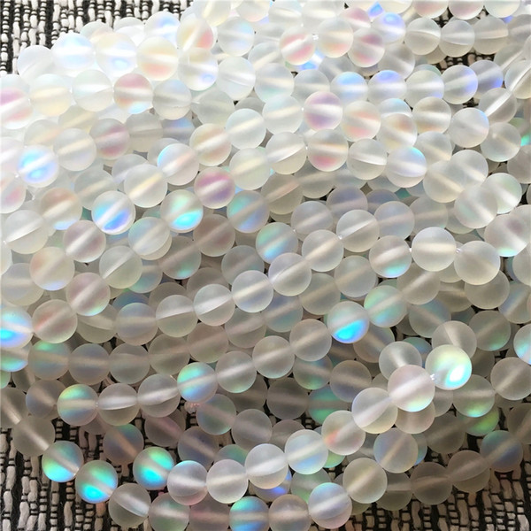 Matte Mystic Aura Quartz Beads, 8mm 10mm Round Beads,Wholesale Gemstone Beads,15.5inch,Full Strand ,Hole 1mm