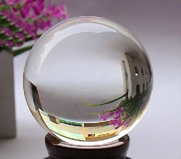 100mm+Stand Asian Rare Natural Quartz Clear Magic Crystal Healing Ball Sphere