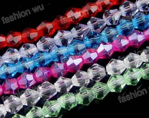 Hot ! 800pcs Mix color Faceted Crystal Bicone Beads 4mm / 6mm/ 8mm Loose beads DIY Jewelry