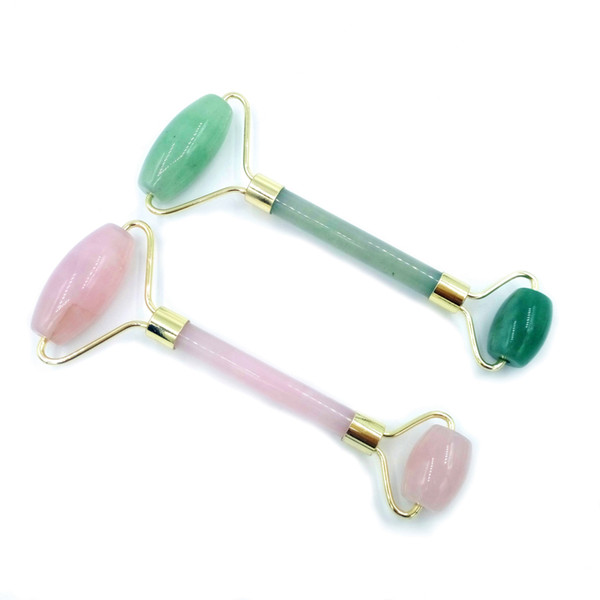 Free DHL Shipping Quartz Stone Roller For Facial Massage Green Aventurine Stone Stick Tool For Thin Face And Relaxation