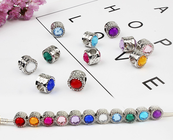 11 styles DIY Big Hole Beads Mix Colorful Cat'S Eye Zircon Crystal Beads For Jewelry Making Bracelet D852L