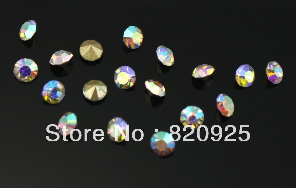 1440 Pcs SS10 Crystal AB Point Back Clear Sparkling Rhinestone Diamante